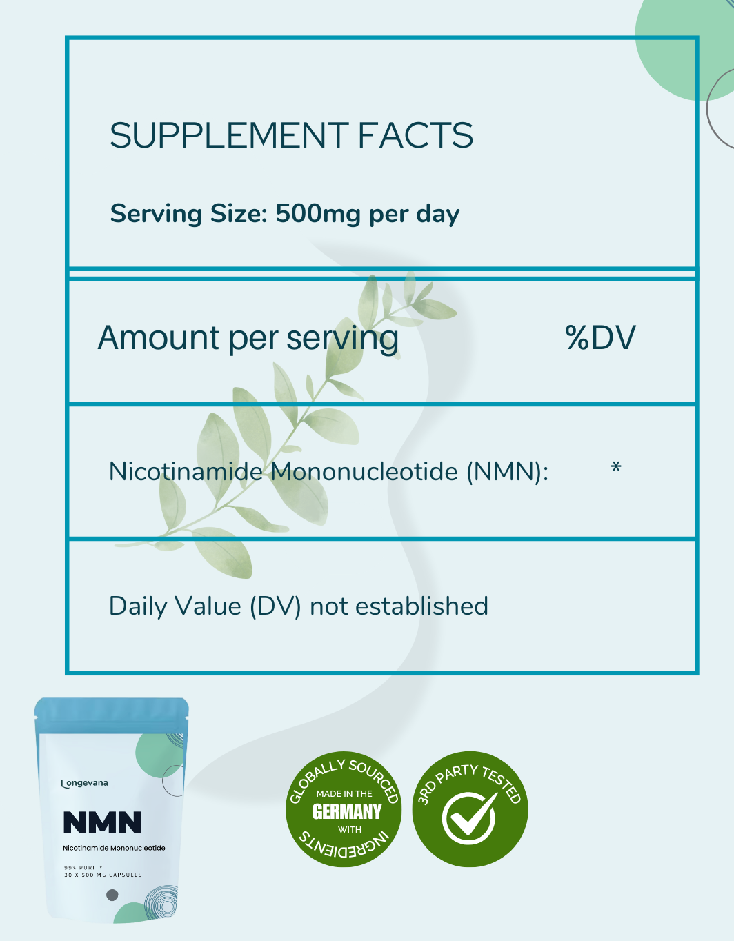 NMN - Pure 500mg Capsules
