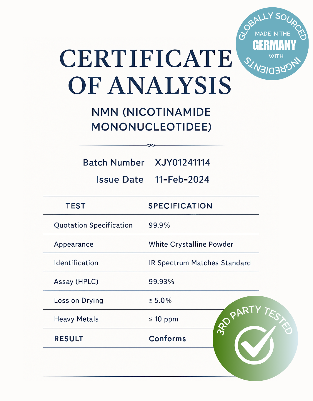 NMN - Pure 500mg Capsules
