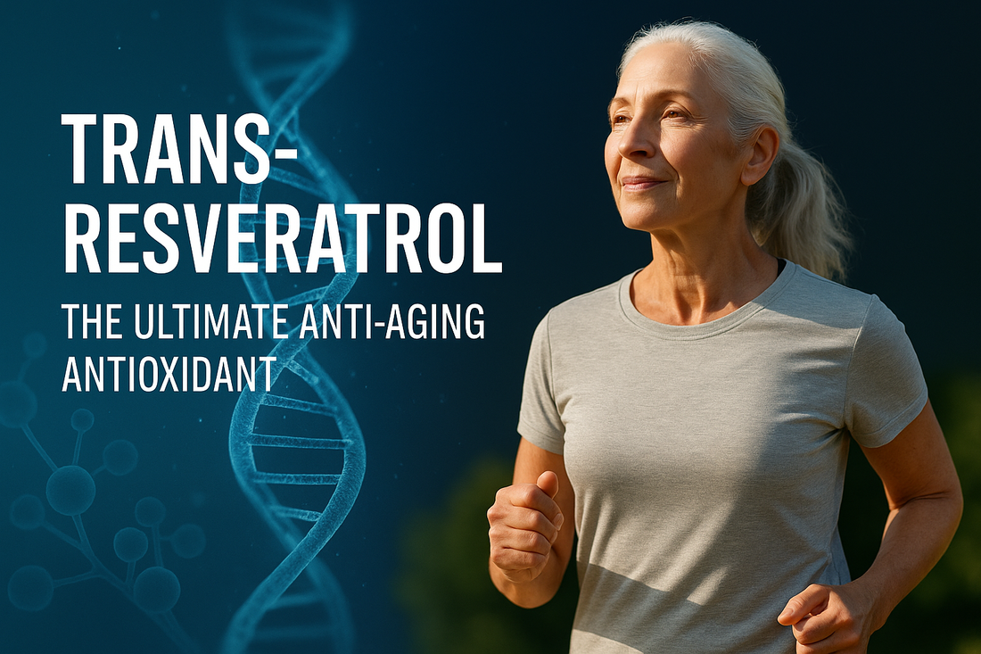 Longevana Trans-Resveratrol supplement bottle — 99.78% pure, German-made anti-aging antioxidant