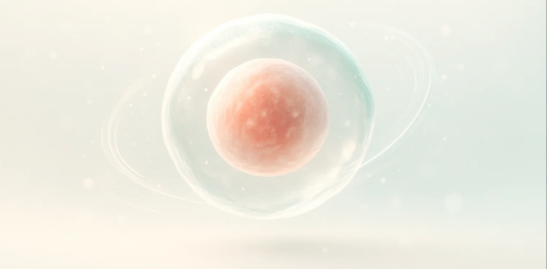 Illustration of healthy aging science showing cellular protection, mitochondria, and longevity supplements
