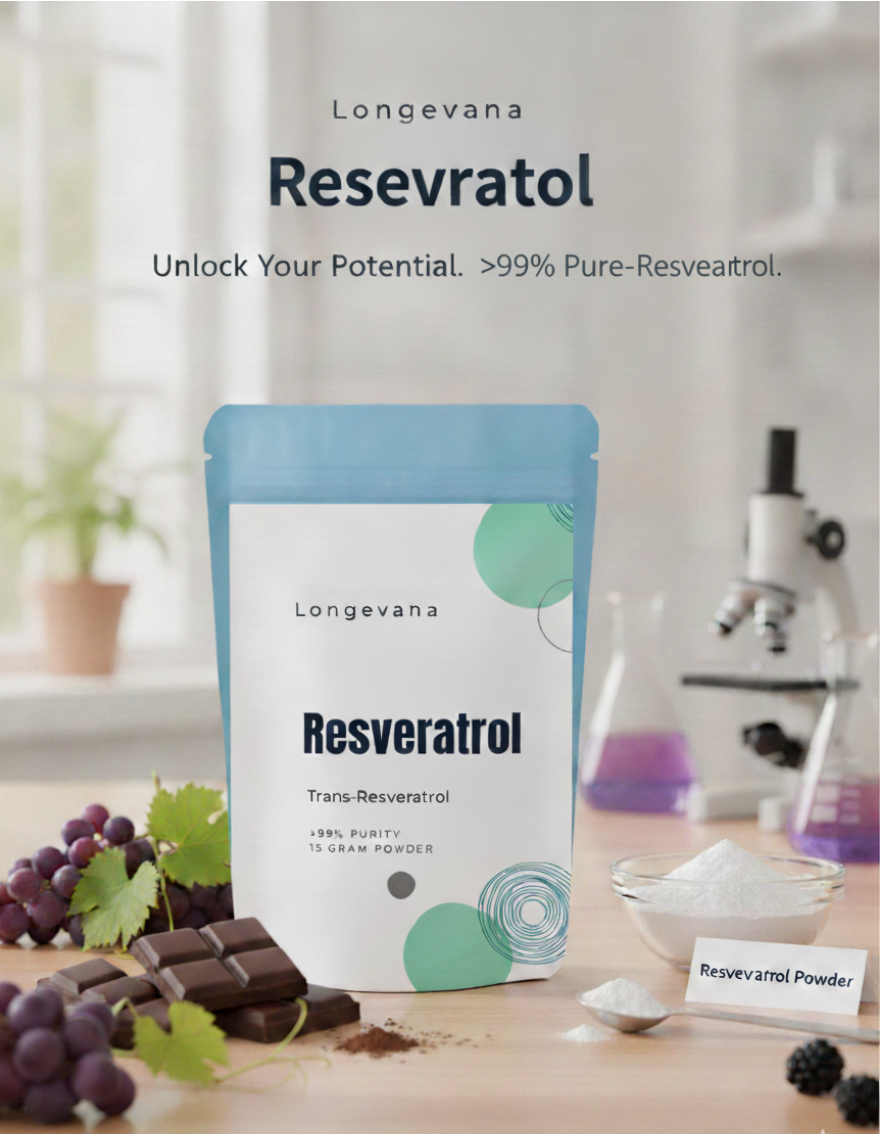 Trans-Resveratrol 99.6% – 15g Powder